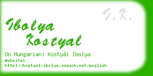 ibolya kostyal business card