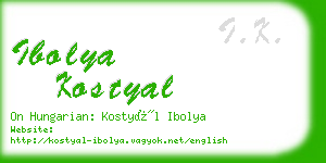 ibolya kostyal business card